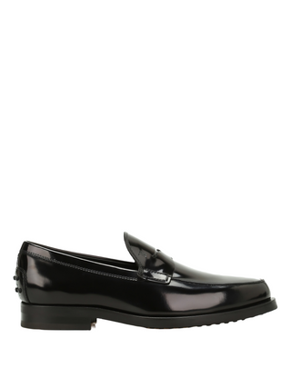 Tods Polished Leather Penny Loafers with Gommini