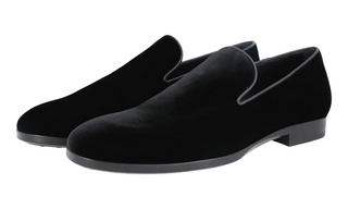 Tods Velvet Slipper Loafers in Black