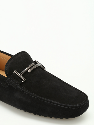 Tods Suede Gommino Driving Shoes with Metal Buckle