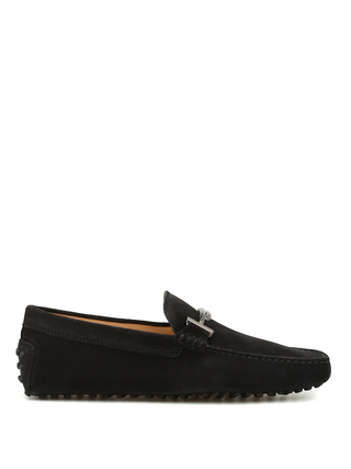 Tods Suede Gommino Driving Shoes with Metal Buckle