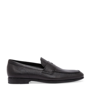 Tods Tod's Grain Leather Penny Loafers Black