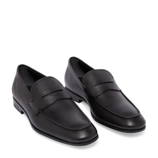 Tods Tod's Grain Leather Penny Loafers Black
