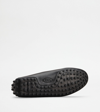 Tods Black Leather Gommino Driving Shoes