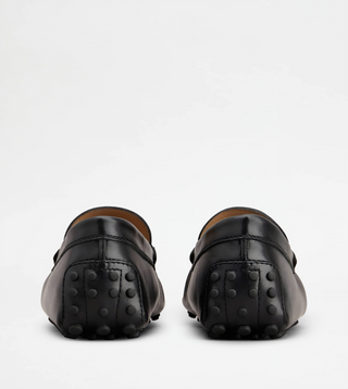 Tods Black Leather Gommino Driving Shoes