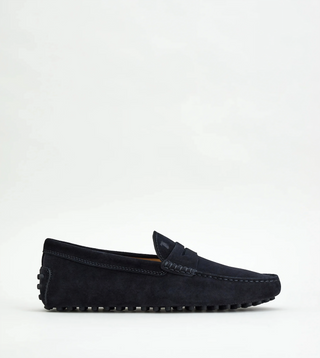 Tods Suede Gommino Driving Loafers in Black