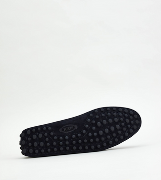 Tods Suede Gommino Driving Loafers in Black
