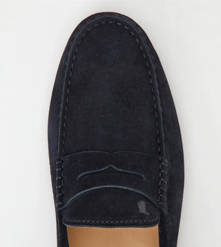Tods Suede Gommino Driving Loafers in Black