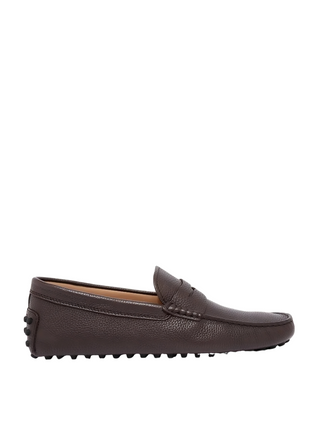 Tods Pebbled Leather Gommino Driving Shoes Brown