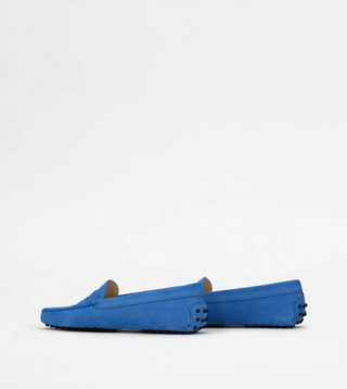 Tods Suede Gommino Driving Shoes Blue