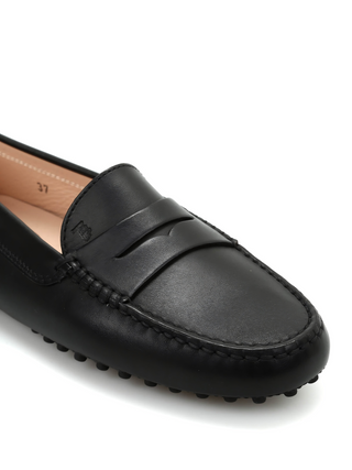 Tods Leather Penny Gommino Driving Shoes Black