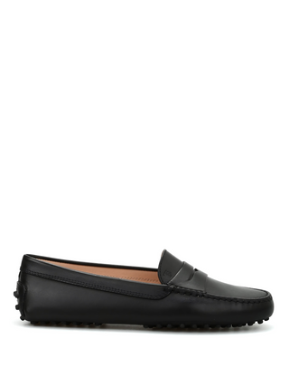 Tods Leather Penny Gommino Driving Shoes Black