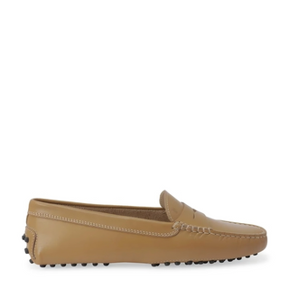 Tods Leather Penny Gommino Driving Shoes Beige