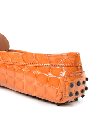 Tods Women's Patent Crocodile-Effect Gommino Loafers