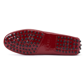 Tods Patent Leather Gommino Driving Shoes Red