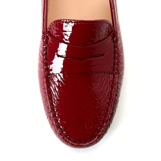 Tods Patent Leather Gommino Driving Shoes Red