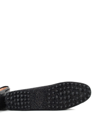Tods Glitter Gommino Driving Shoes Black