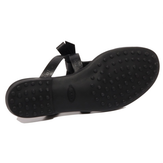 Tod's Women's Black Leather Sandals