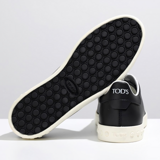 Tods Perforated Leather Low-Top Sneakers Black