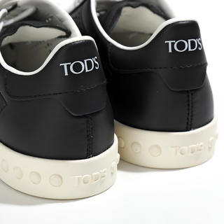 Tods Perforated Leather Low-Top Sneakers Black