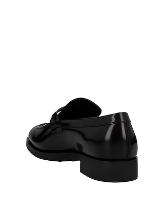 Tods Polished Leather Bit Loafers in Black