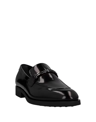 Tods Polished Leather Bit Loafers in Black
