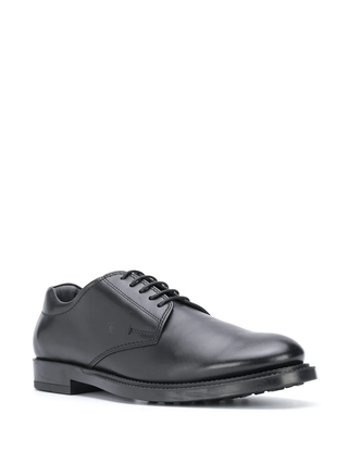 Tods Leather Lace-Up Derby Shoes with Lug Sole