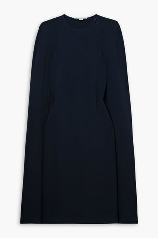 STELLA MCCARTNEY CAPE-EFFECT CREPE MIDI DRESS - Size 36