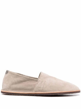 Brunello Cucinelli Greige Suede Slip-On Espadrilles