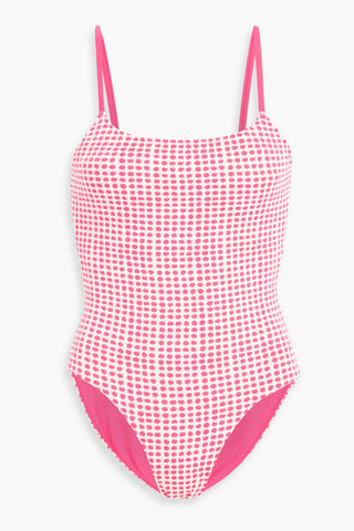 LEMLEM ELENE STRETCH-JACQUARD SWIMSUIT - Size XS