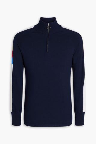 WE NORWEGIANS VARDEN MERINO WOOL-BLEND HALF-ZIP SKI SWEATER - Size XXL