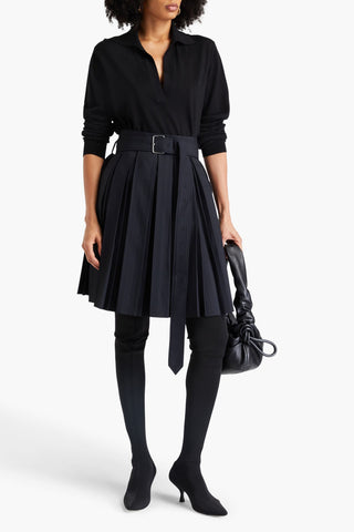 PETER DO BELTED PLEATED SATEEN SKIRT - Size 36