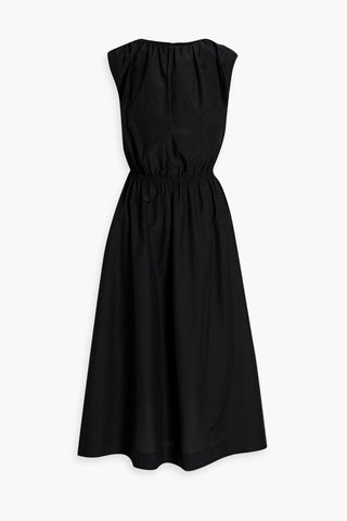 LOULOU STUDIO APHRODITE COTTON AND SILK-BLEND POPLIN MIDI DRESS - Size XL