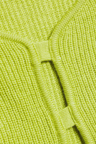 MICHELLE MASON CUTOUT RIBBED-KNIT DRESS - Size S