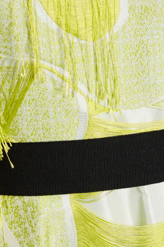 ROKSANDA ANIPE FRINGED JACQUARD MIDI DRESS - Size 14