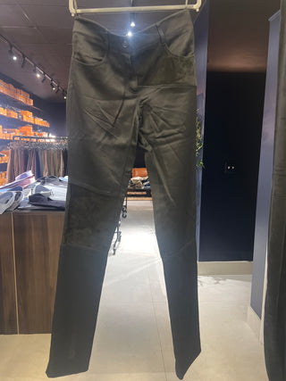 Tom Ford Suede Paneled Slim-Fit Trousers Black