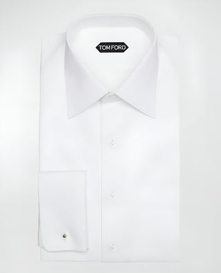 Tom Ford Cotton Piqué French Cuff Tuxedo Shirt