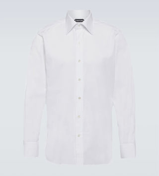 Tom Ford Cotton Spread-Collar Dress Shirt