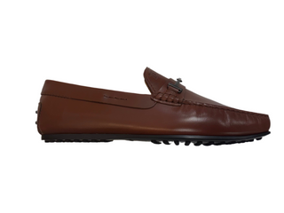 Tods Brown Leather Gommino Driving Shoes