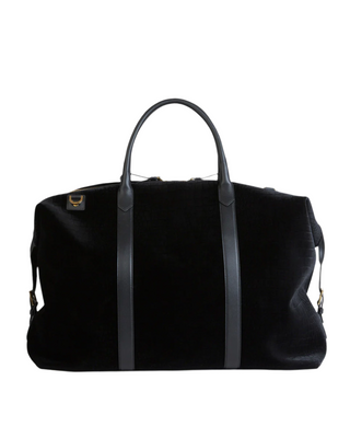 Tom Ford Croco-Embossed Leather Travel Bag in Black