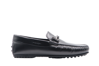 Tods Black Leather Buckle Gommino Driving Shoes