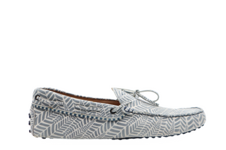 Tods Geometric Pattern Laccetto Driver Shoes