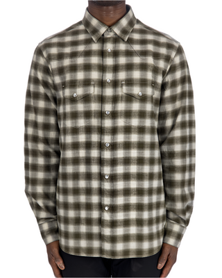 Tom Ford Tom Ford Cotton Check Snap-Button Western Shirt