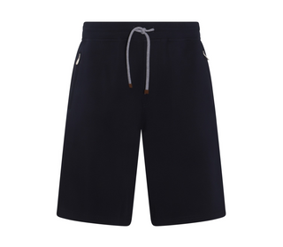 Brunello Cucinelli Brunello Cucinelli Cotton Blend Cobalt Blue Drawstring Shorts