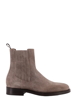 Brunello Cucinelli Chelsea Boot Suede Ankle Boots In Brown