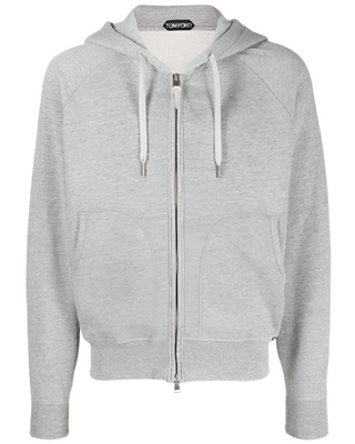 Tom Ford Cotton Blend Full-Zip Drawstring Hoodie