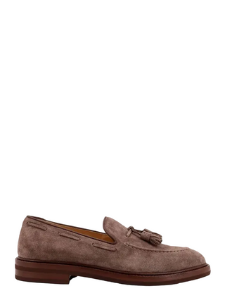 Brunello Cucinelli Mens Tassel Loafers in Brown
