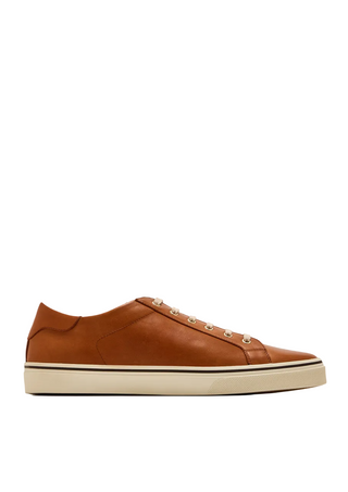 Brunello Cucinelli Mens Leather Sneakers in Brown
