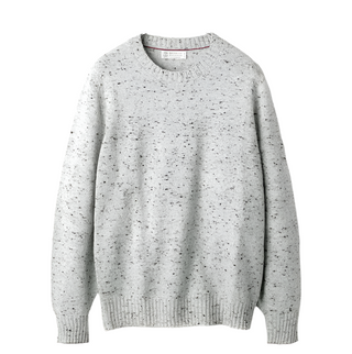 Brunello Cucinelli Flecked Cashmere Crew-Neck Sweater