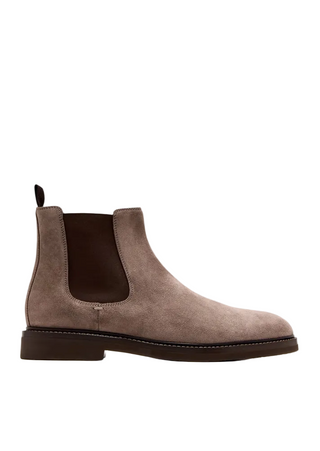Brunello Cucinelli Mens Suede Chelsea Boots in Brown