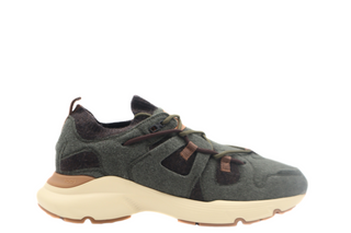 Tods Multi-Tone Felt Lace-Up Sport Sneakers